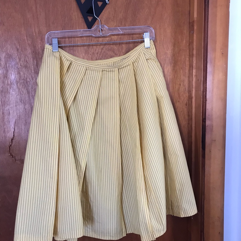 Express Yellow A-Line Mini Skirt